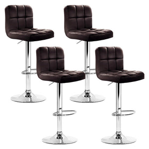 Set of 4 Swivel Bar Stools With Gas Lift