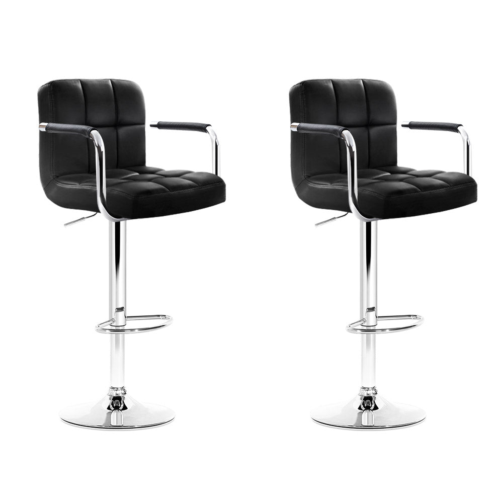 Gas lift Swivel Bar Chairs With Armrests