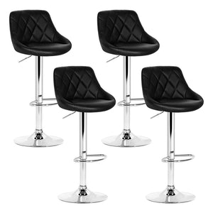Black Kitchen Bar Stools - 4 Pack