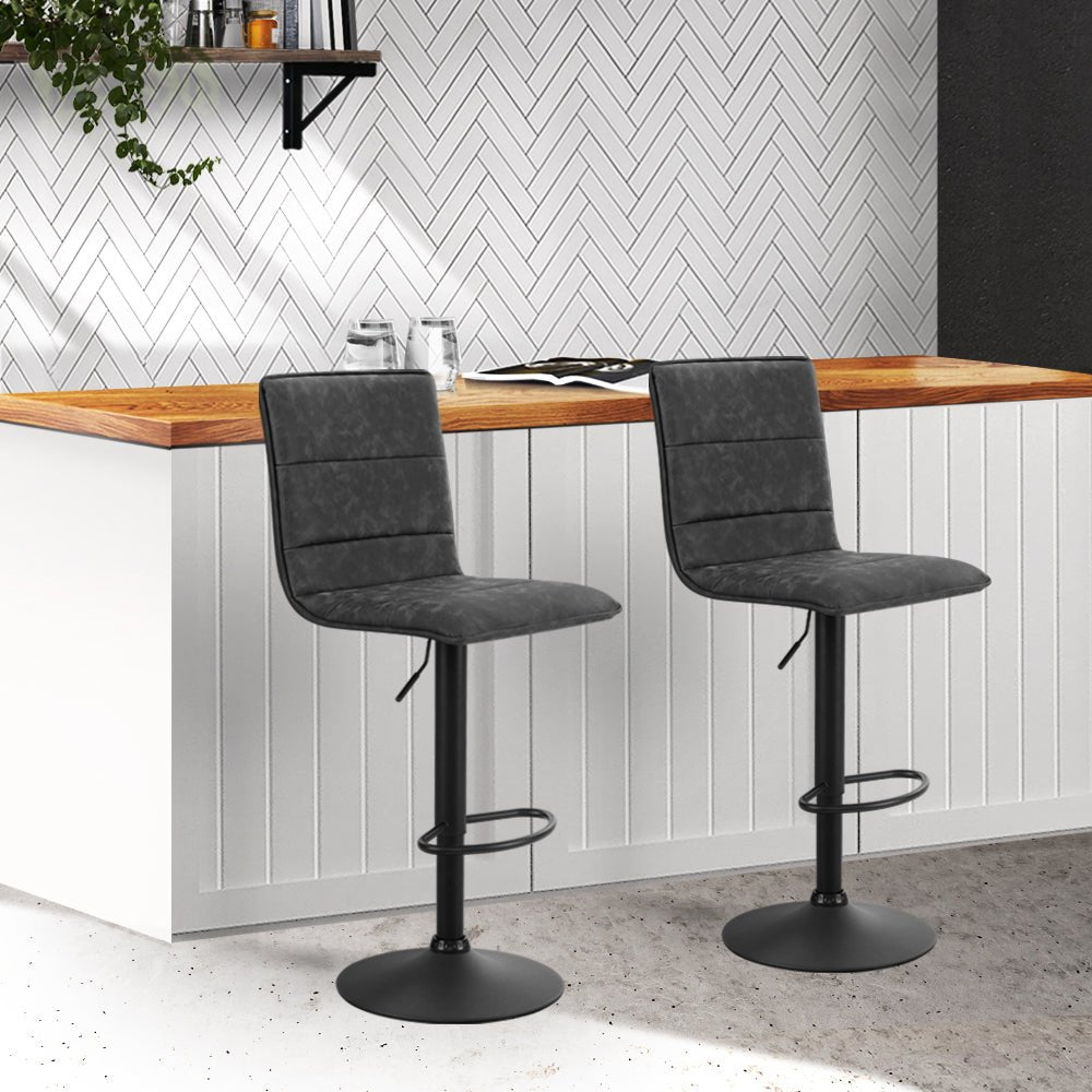 2 Smooth Line Bar Stools