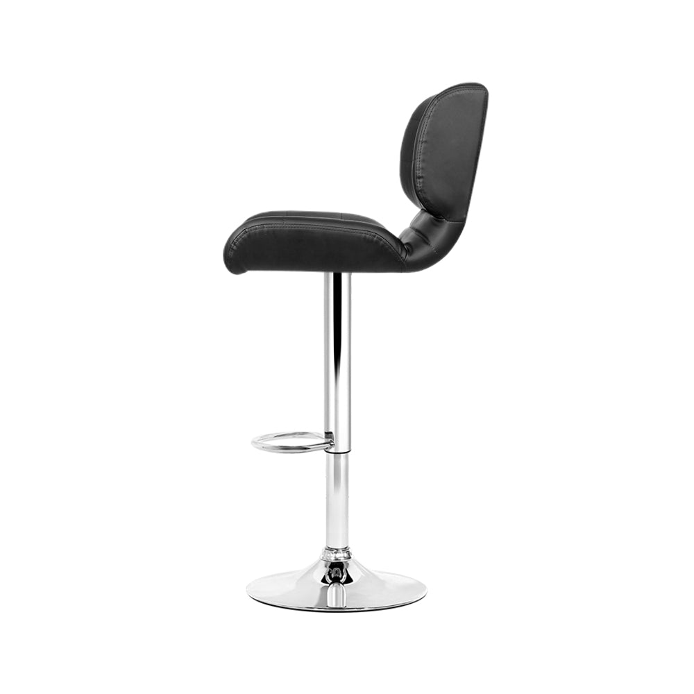 Set of 4 PU Leather Gas Lift Bar Stools