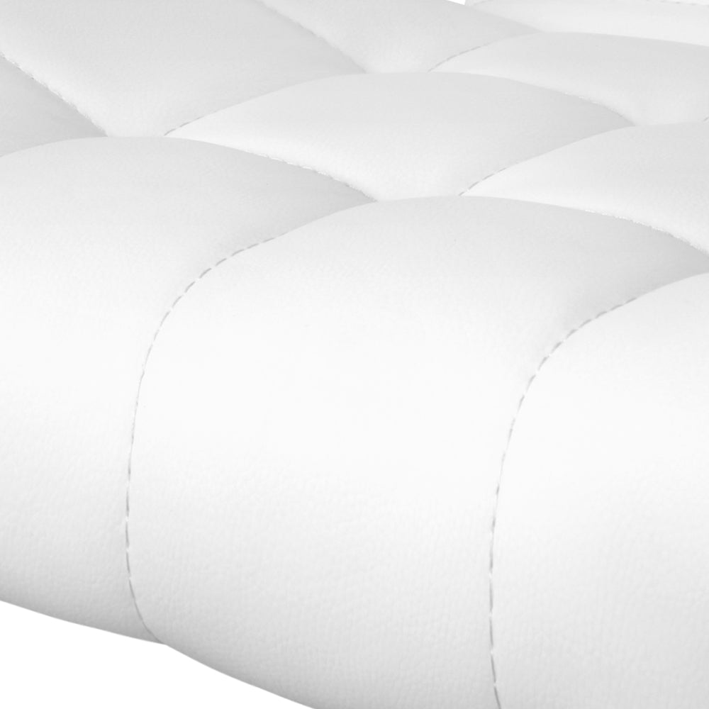 Gas Lift Bar Stools - White and Chrome - Set Of 2