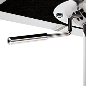 Gas Lift Bar Stools - White and Chrome - Set Of 2