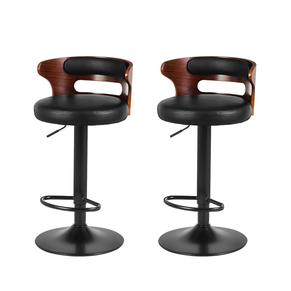 Bar Stools With Back Rests - 2 Pack