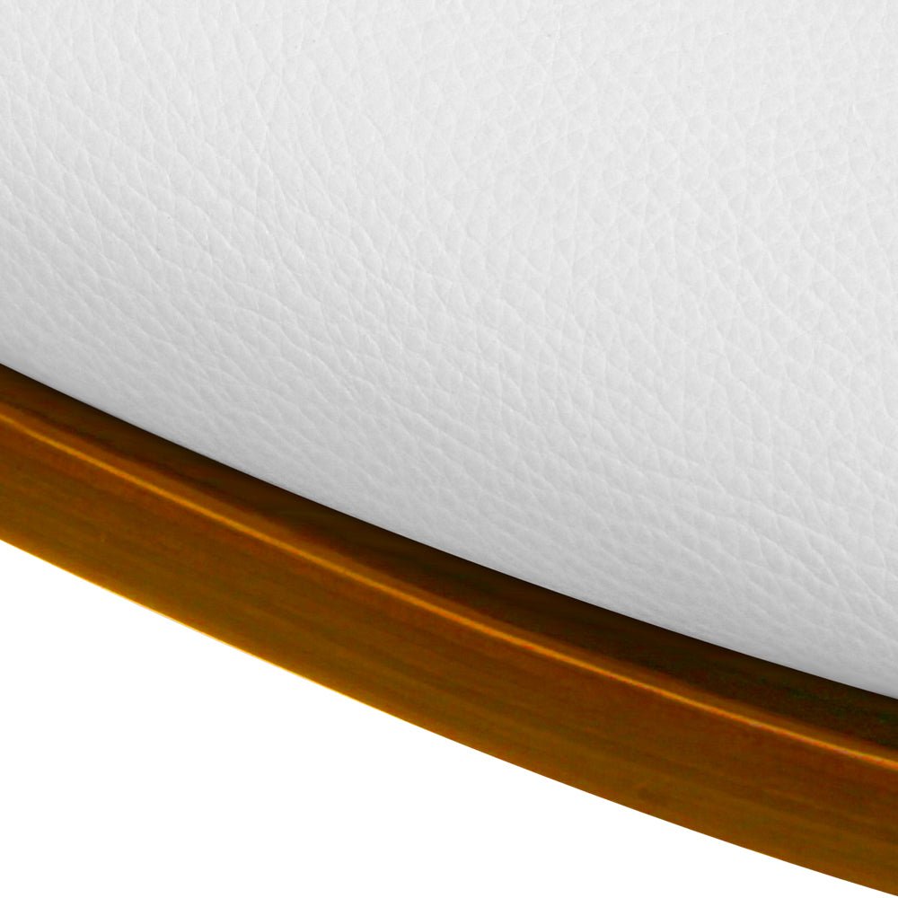 Wooden Bar Stool - White and Chrome