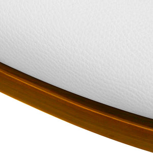 Wooden Bar Stool - White and Chrome