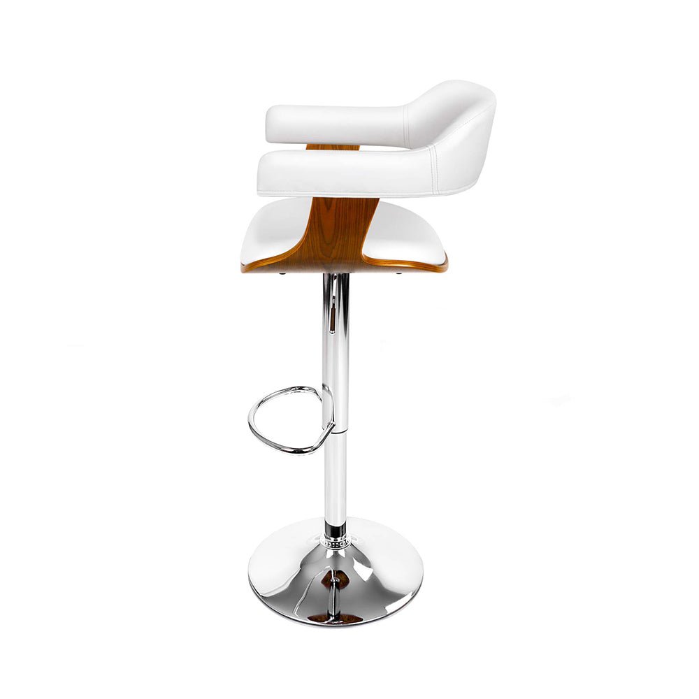 Wooden PU + Leather Bar Stool - Twin Set