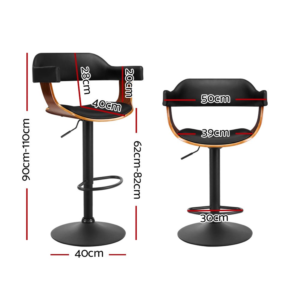 Curved Bar Stool With Gas Lift