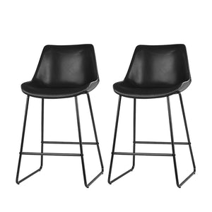 Metal  Bar Stools For Kitchen Bench - 2 Pack