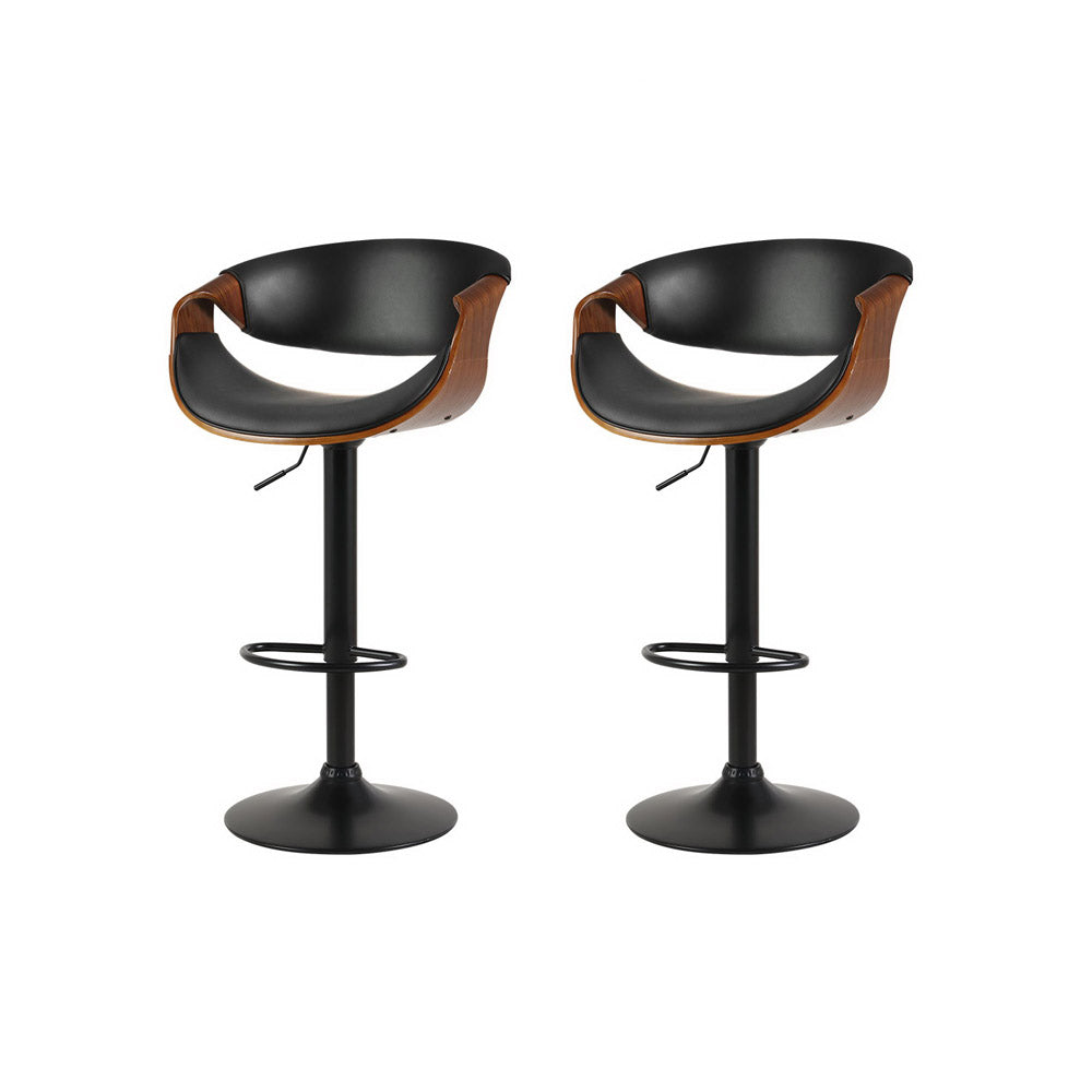 Artiss Swivel Bar Stools Set of 2 | Stylish Kitchen Gas Lift Bar Chairs