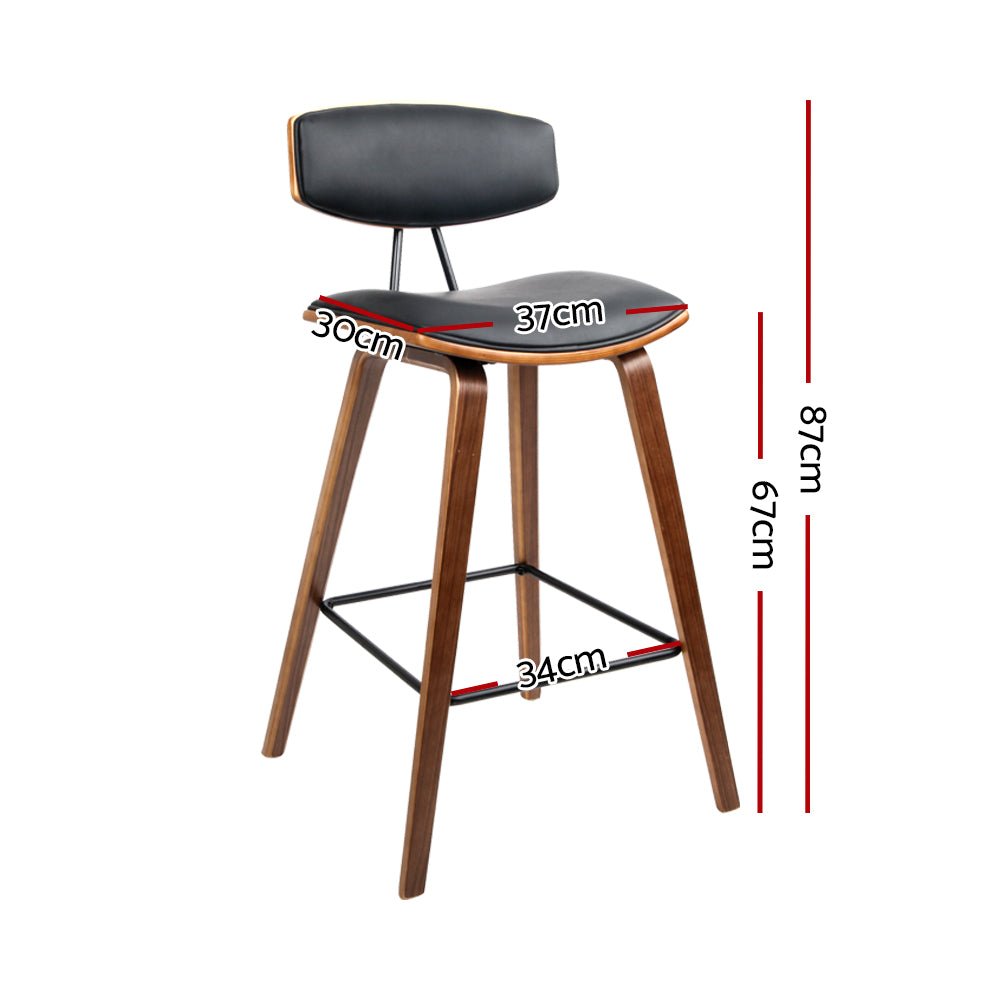 Circular Footrested Bar Stools - 4 Pack