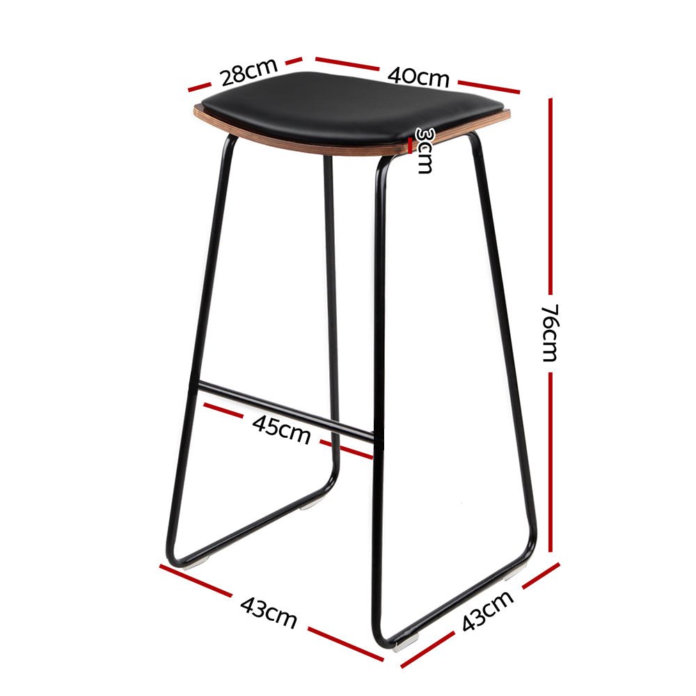 Backless PU Leather Bar Stools For Kitchen
