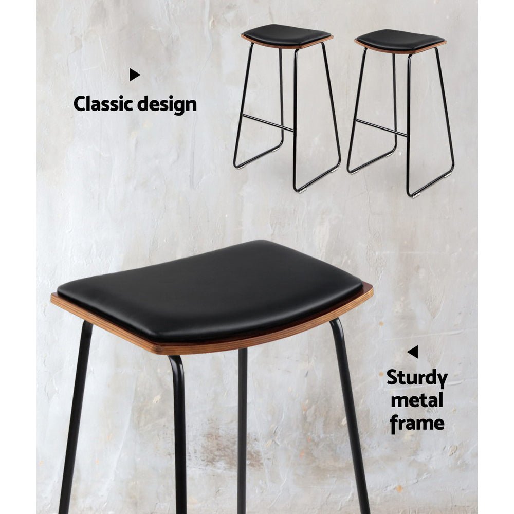 Backless PU Leather Bar Stools For Kitchen