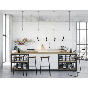 Backless PU Leather Bar Stools For Kitchen