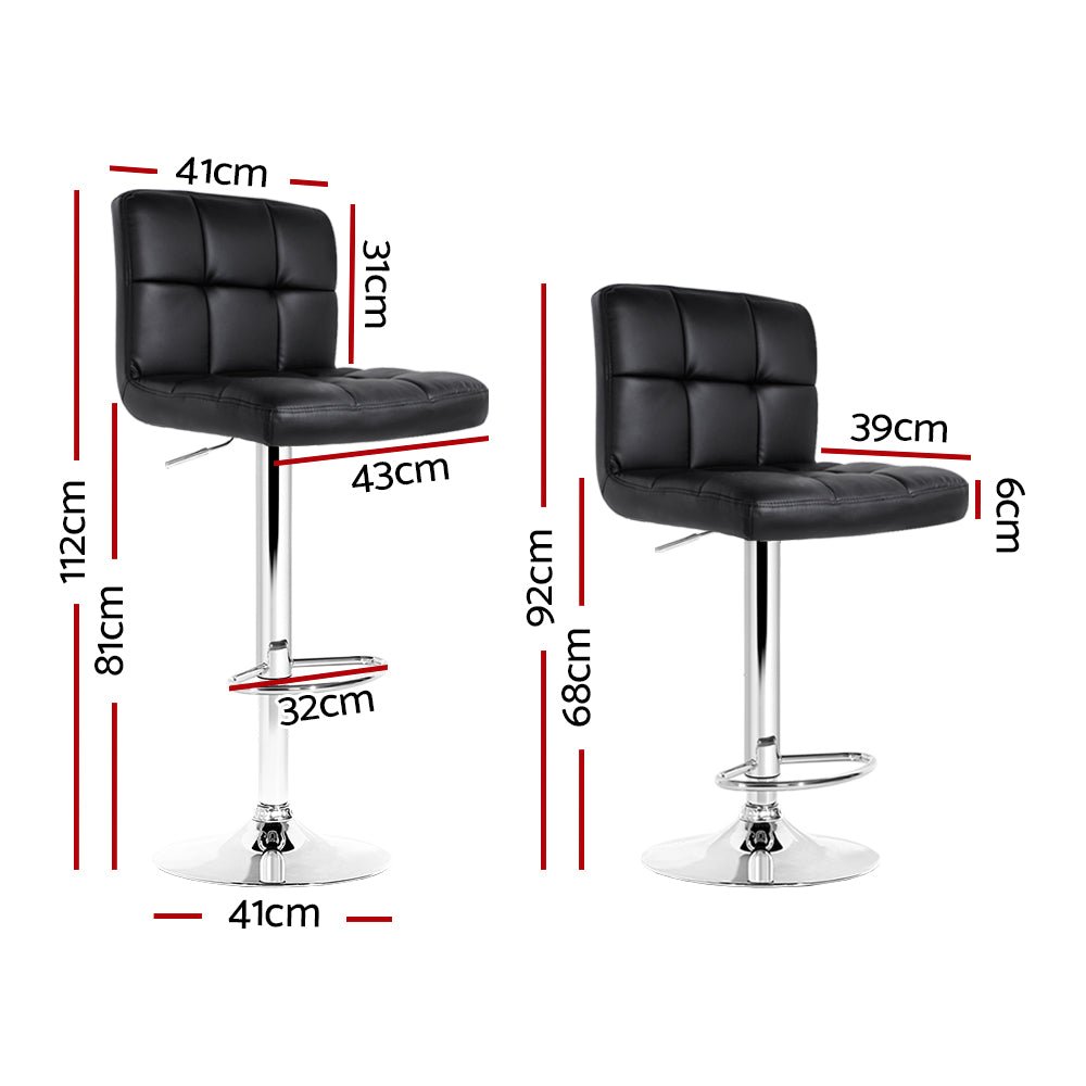 2 Pack Of Black Bar Stools