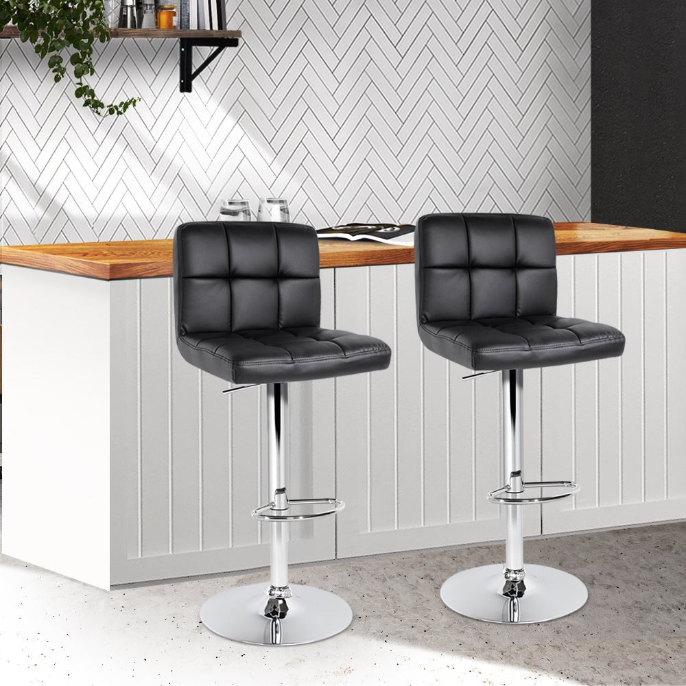 2 Pack Of Black Bar Stools