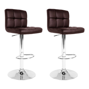 Gas Lift Bar Stools - Chocolate Brown - 2 Pack