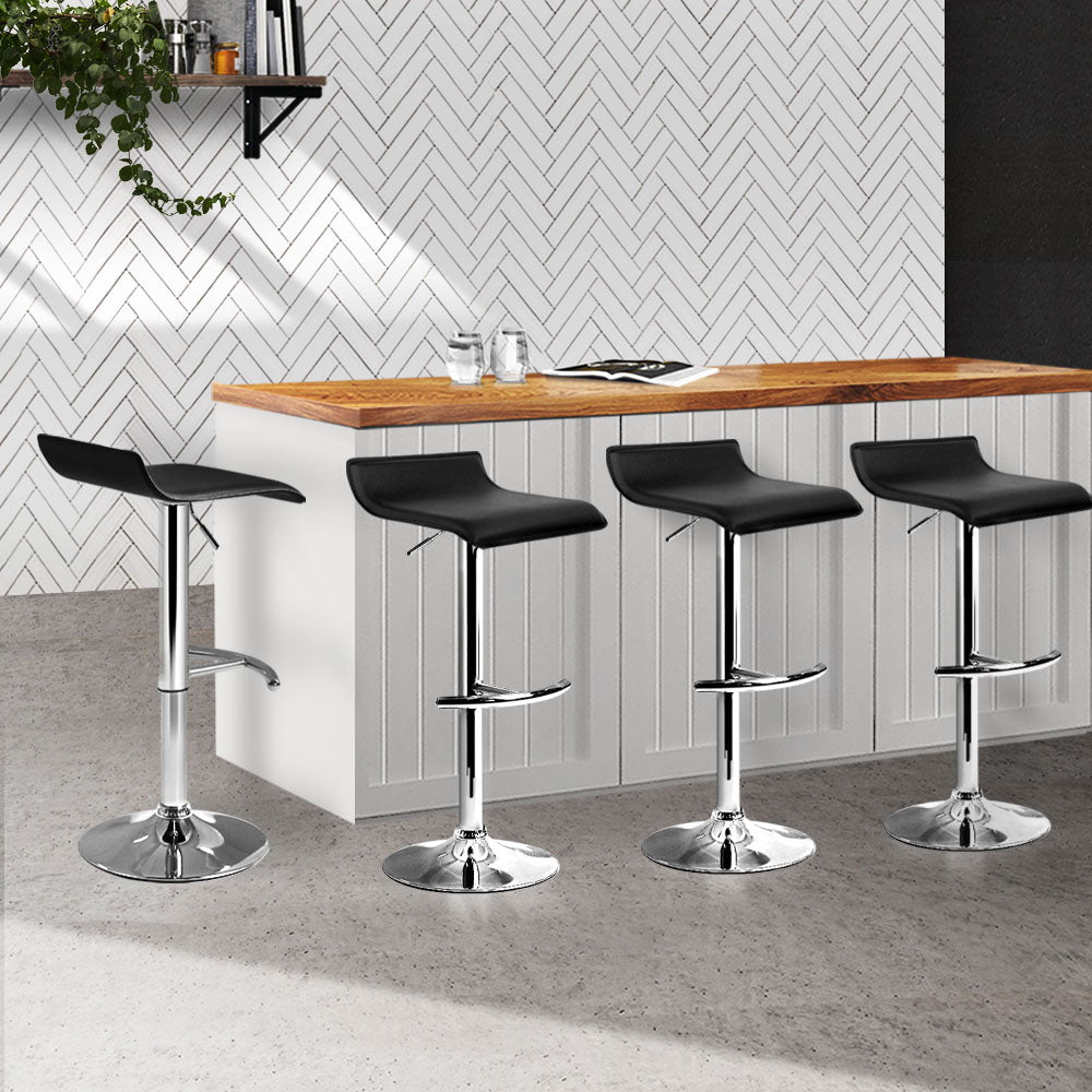 Black Wave Bar Stools - 2 Pack