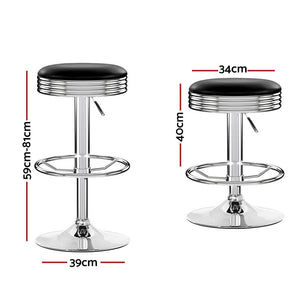 Leather Backless Bar Stools - 4 Pack