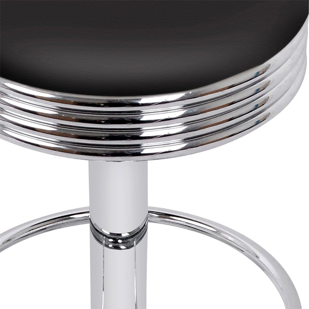 Leather Backless Bar Stools - 4 Pack