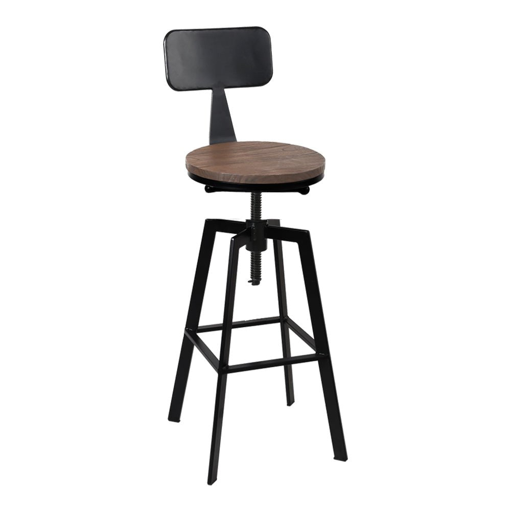 Black Industrial Studio Styled Metal Bar Stool