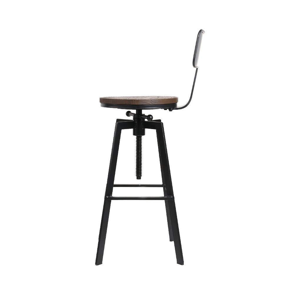 Black Industrial Studio Styled Metal Bar Stool