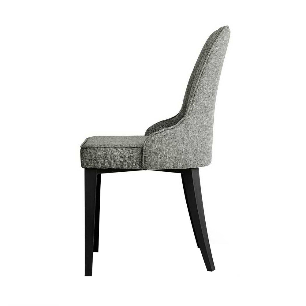 Grey Fabric Dining Chairs - Set of 2