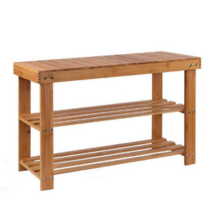 Bamboo Bench Seat / Shoe Rack