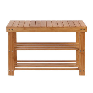 Bamboo Bench Seat / Shoe Rack