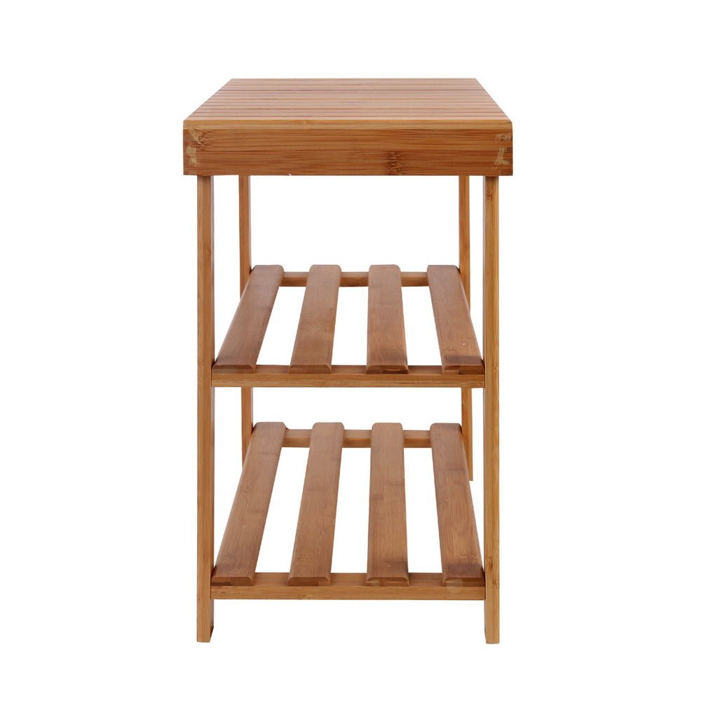 Bamboo Bench Seat / Shoe Rack