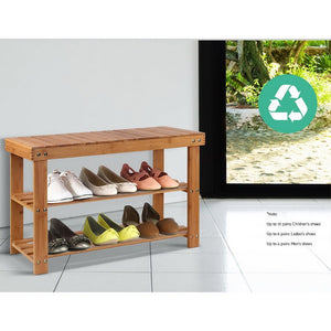 Bamboo Bench Seat / Shoe Rack