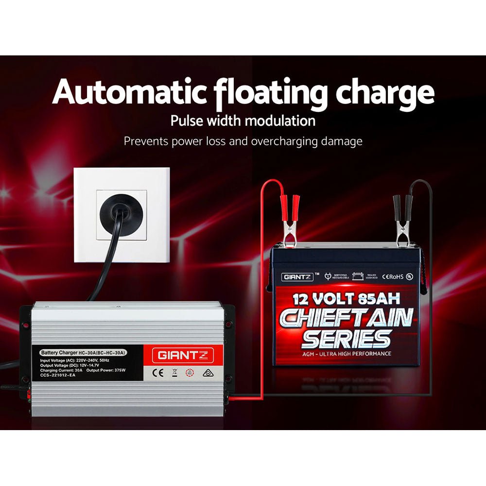 12V 30A Car Battery Charger | 30Amp | ATV 4WD Boat Caravan