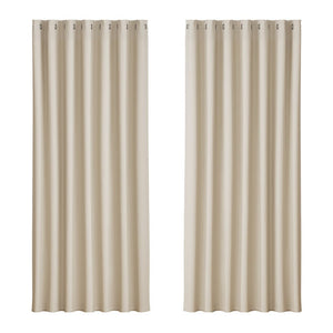 Artiss 2X Blockout Curtains Blackout Window Curtain Eyelet 240x230cm Beige