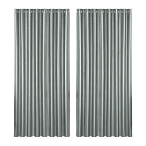 Artiss 2X Blockout Curtains Blackout Window Curtain Eyelet 300x230cm Grey
