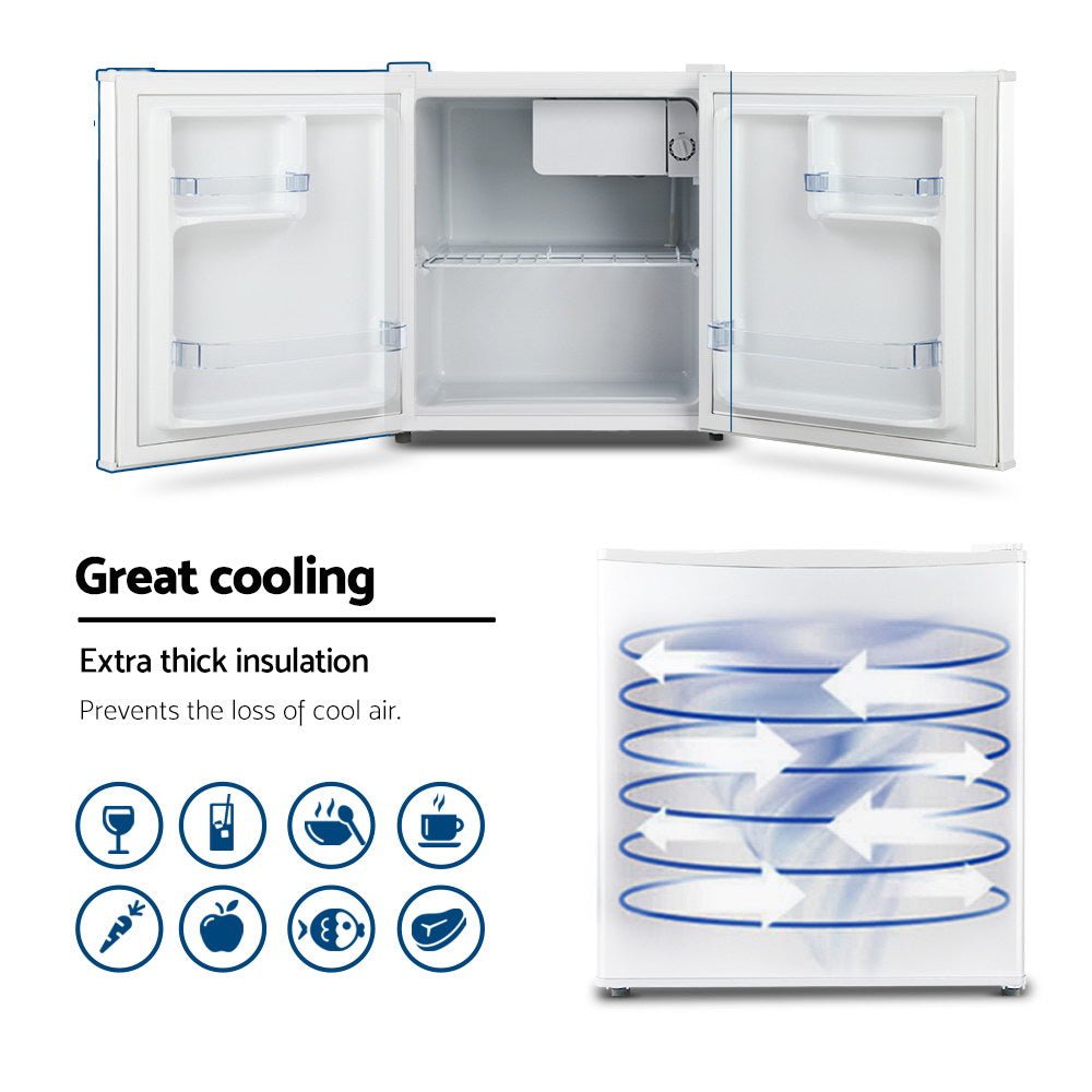 Devanti 48L Portable Mini Bar Fridge - White - The Hippie House