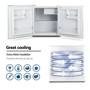 Devanti 48L Portable Mini Bar Fridge - White - The Hippie House