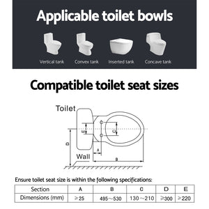Cefito Bidet Electric Toilet Seat Cover - Smart Wash with Night Light