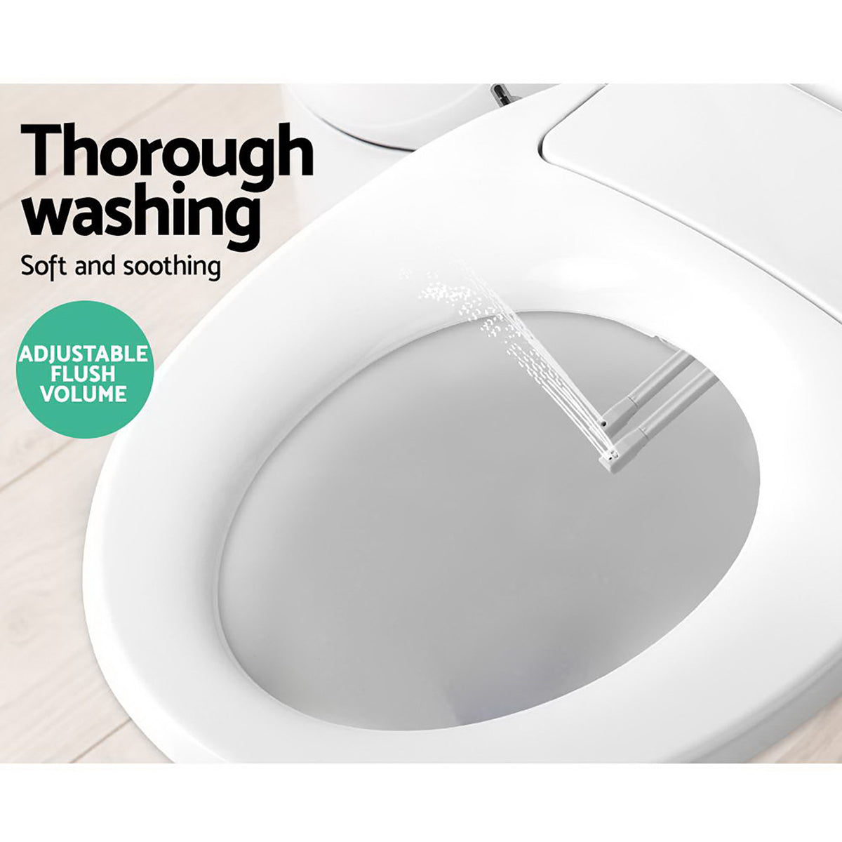 White Non-Electric Bidet Toilet Seat