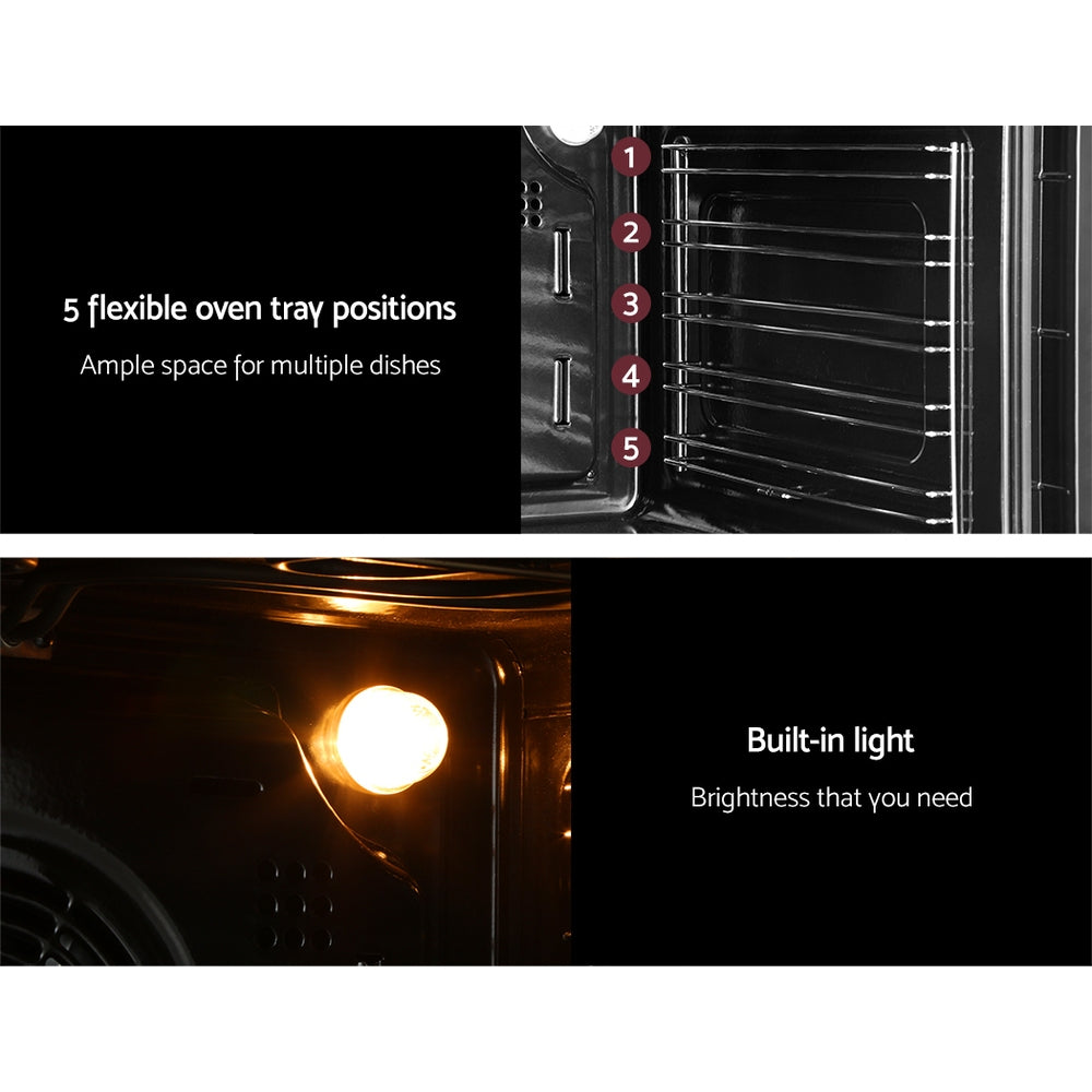 Electric Built In Wall Oven 60cm Convection Grill Ovens | Stainless Steel