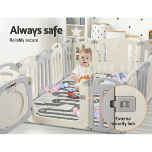 Baby Foldable Playpen | 16 Panels | Safety Play Activity Centre