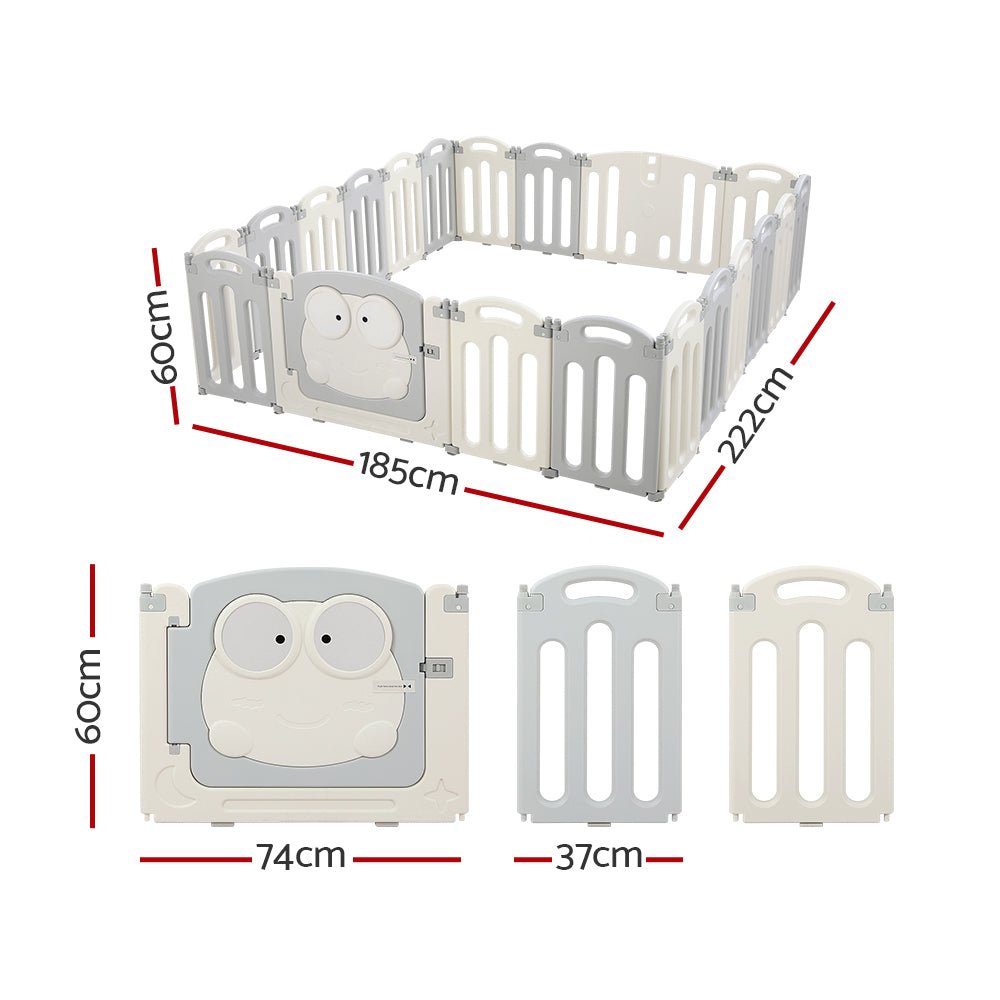 Baby Foldable Playpen | 20 Panels | Safety Play Activity Centre