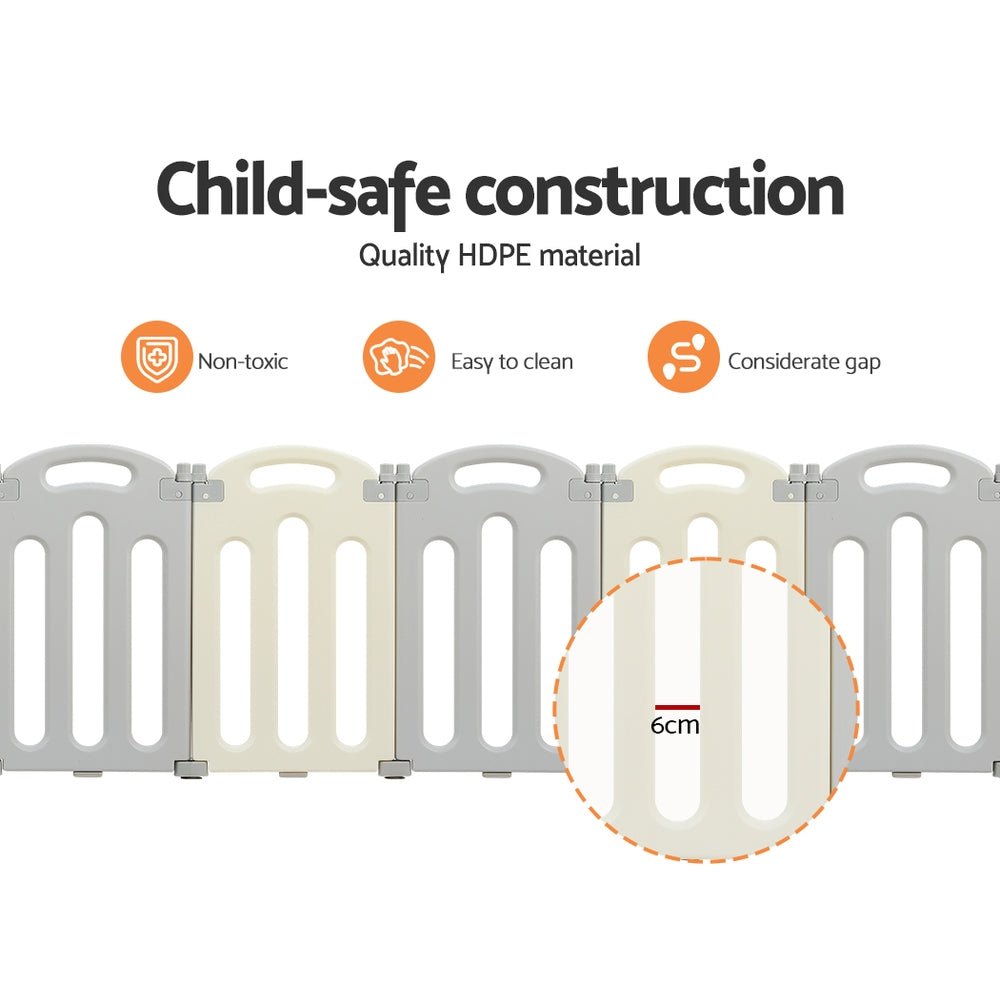 Baby Foldable Playpen | 20 Panels | Safety Play Activity Centre