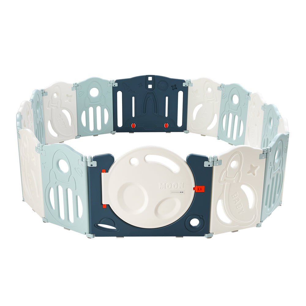 Baby Playpen | 16 Panels Foldable Toddler Fence | Safety Play Activity Barrier