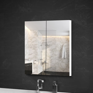 Bathroom Vanity Mirror with Storage Cabinet | White