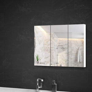 Bathroom Vanity Mirror with Storage Cabinet | White