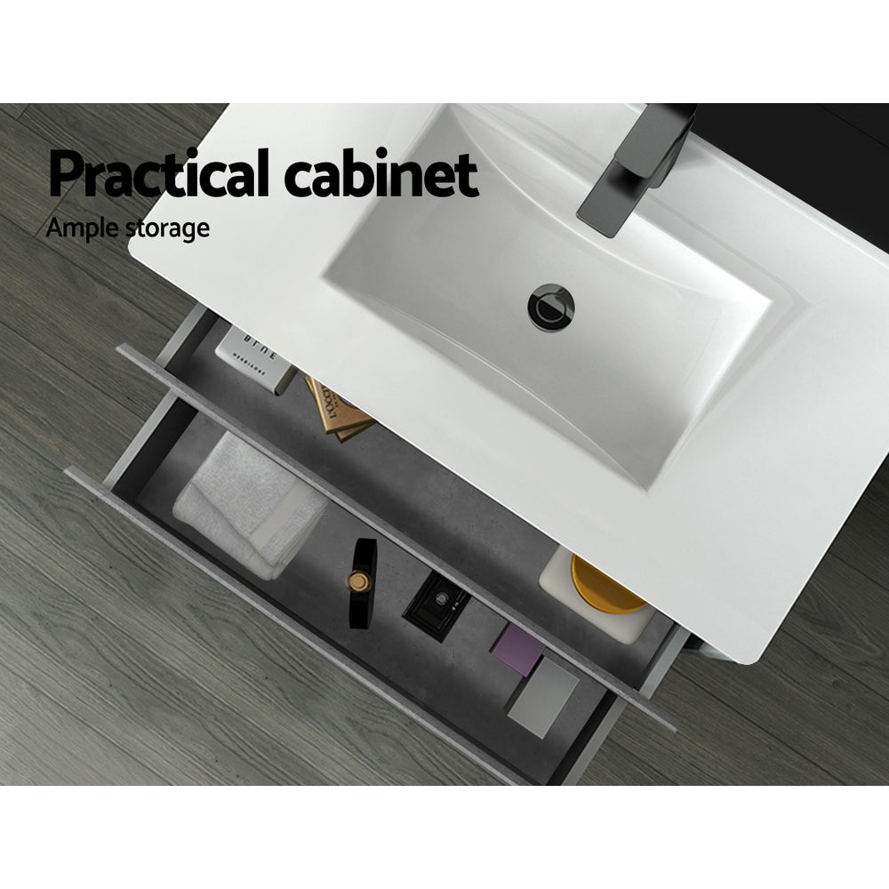 Cefito 900mm Bathroom Vanity Cabinet - Wall Mounted Cement | Basin Unit