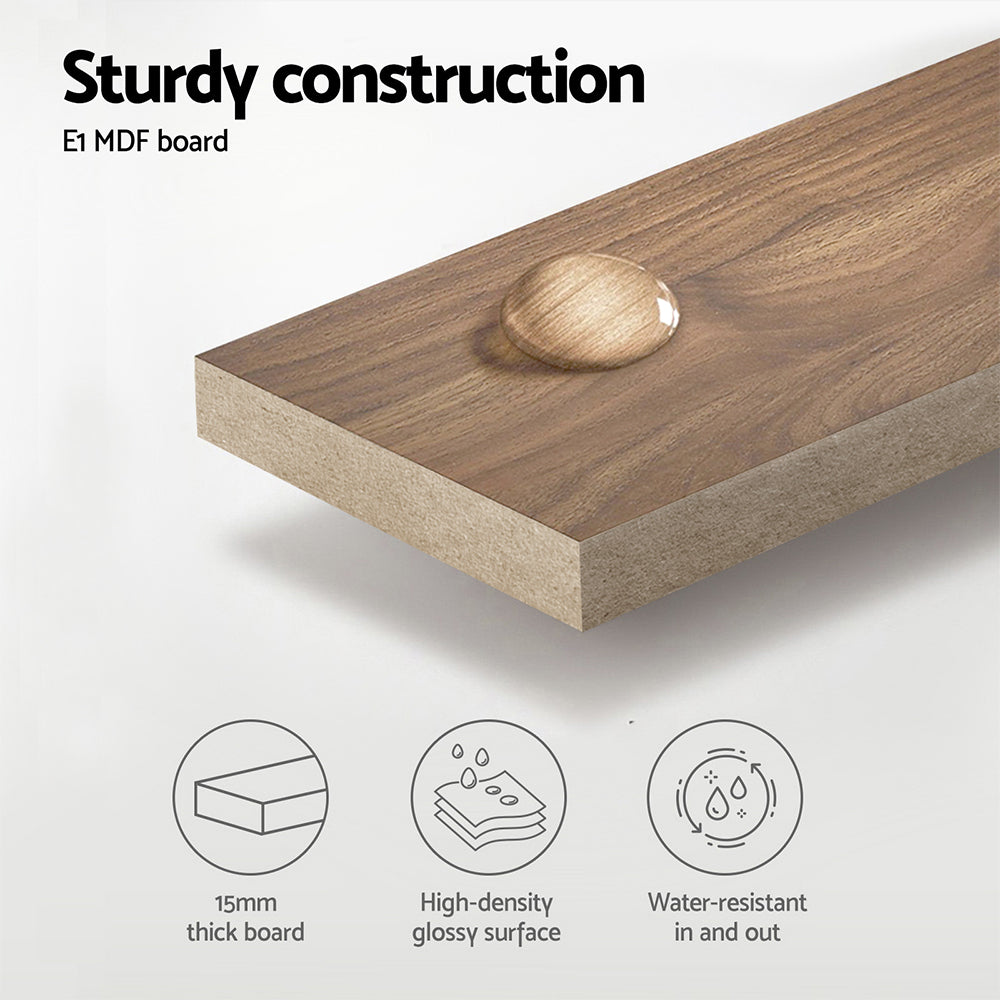 Cefito 900mm Bathroom Vanity Cabinet - Wall Mounted Oak White | Sink Storage