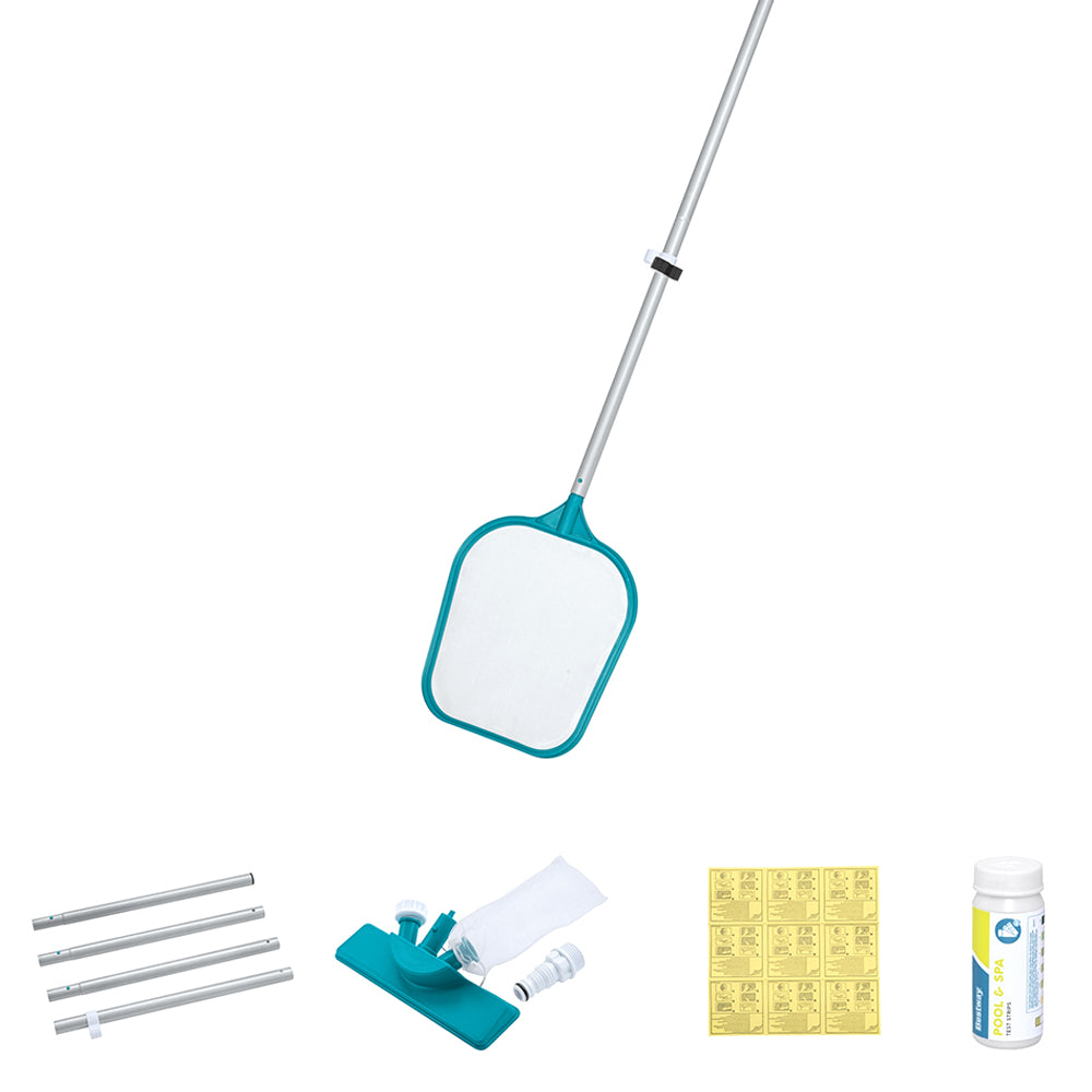 Bestway Pool Cleaner Set | Vacuum Maintenance Kit, Floater, Thermometer