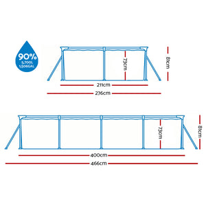 Bestway 4M Above Ground Swimming Pool | Steel Frame Filter Pump