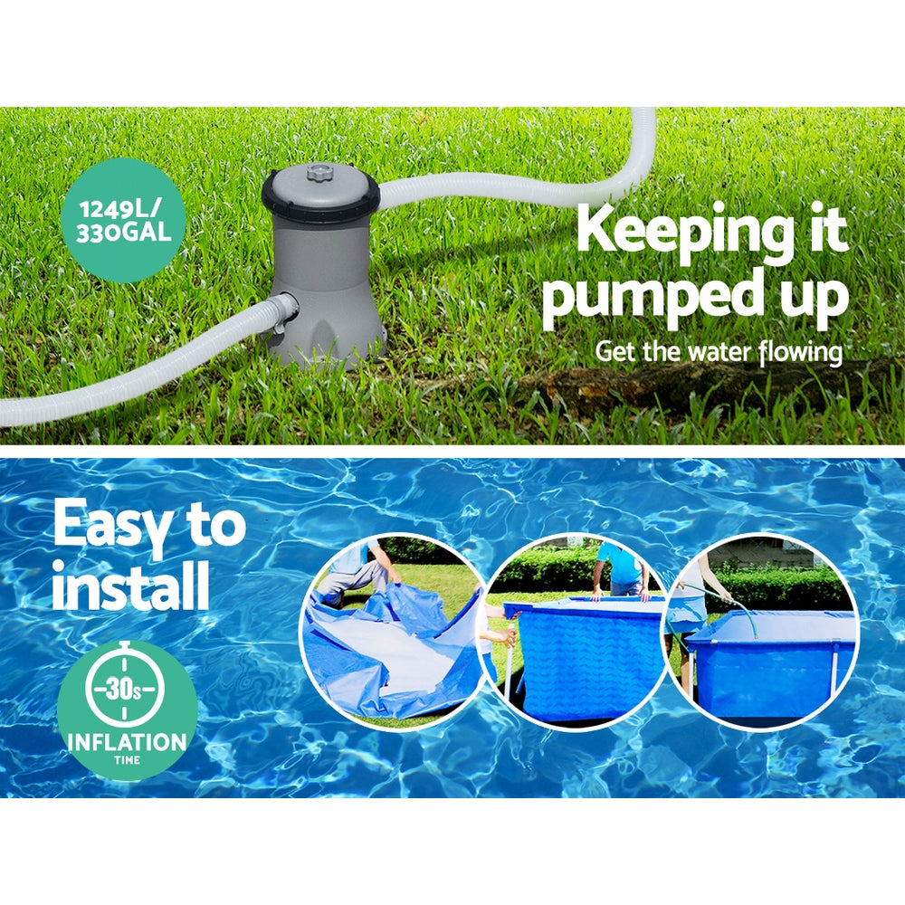 Bestway 4M Above Ground Swimming Pool | Steel Frame Filter Pump
